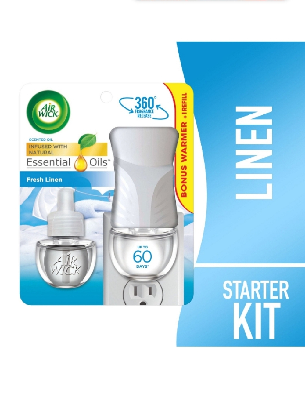 ๐ฎ3/$15 Air Wick Plug-In Air Freshener Warmer Starter Kit Fresh Linen - Picture 6 of 9